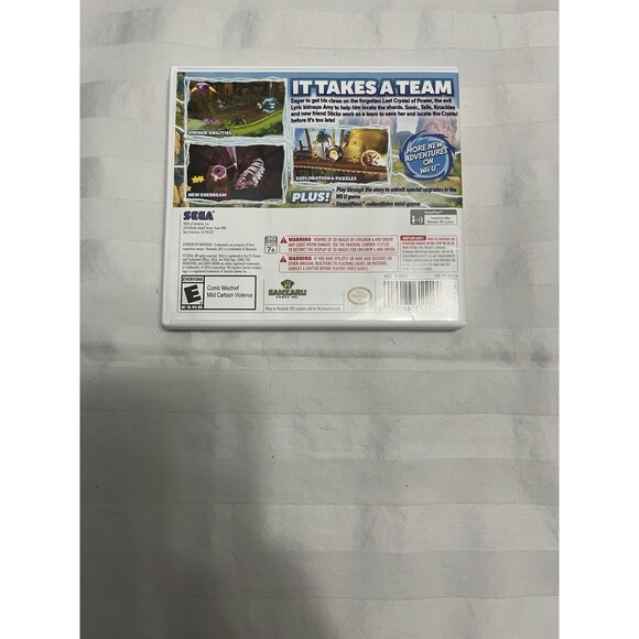 Sonic Boom: Shattered Crystal (Nintendo 3DS, 2014) Game And Manual Fast Ship - Picture 3 of 6